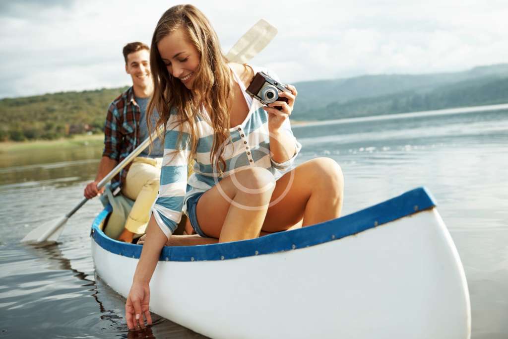 People in a Boat – stock image