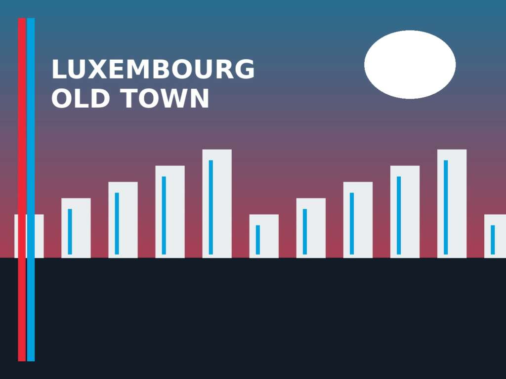Luxembourg City old town at blue hour