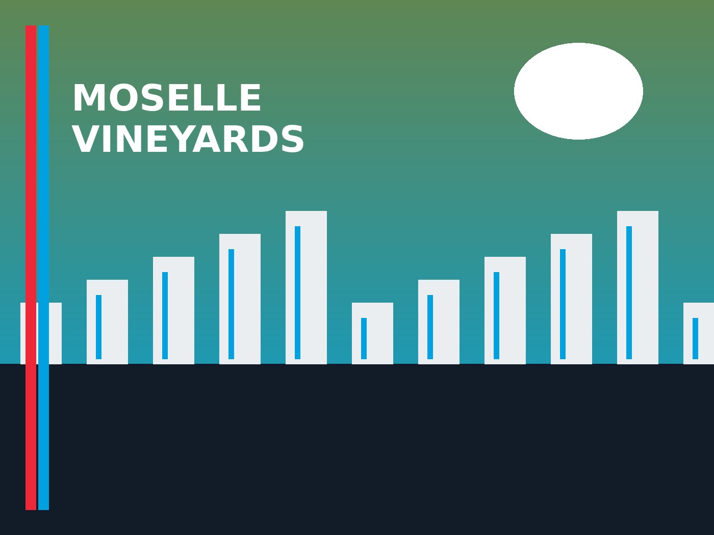 Moselle vineyards and river light